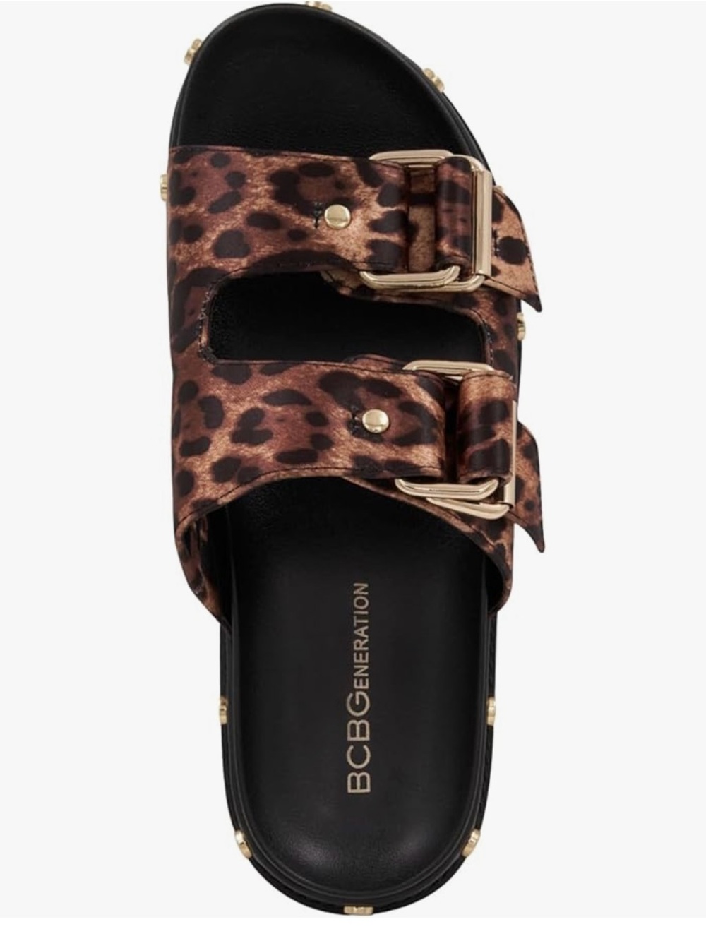 BCBGeneration Leopard Print Buckle Slide Sandal - Bamba slide size 5.5
New